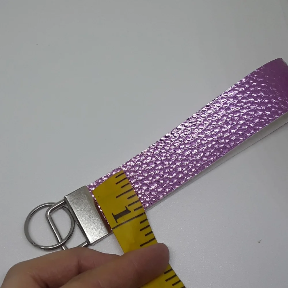 Pink wristlet keychain